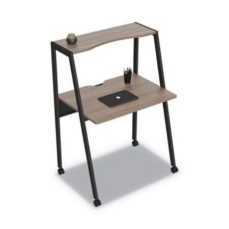 Linea Italia Kompass Flexible Home/office Desk, 33in X 23.75in X 48in, Natural Walnut SH764NW